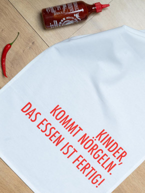 17;30 - Geschirrhandtuch Kinder, kommt nörgeln... Baumwolle