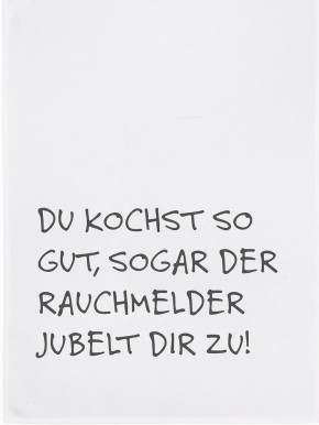17;30 - Geschirrhandtuch weiß Du kochst so gut... Baumwolle