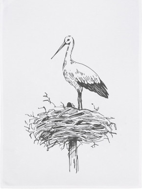 17;30 - Geschirrhandtuch Storch Baumwolle