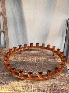 Großer Metall Adventskranz 24er Kerzenkranz D43