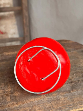 Amaryllis in Wachs taupe auf Metallring