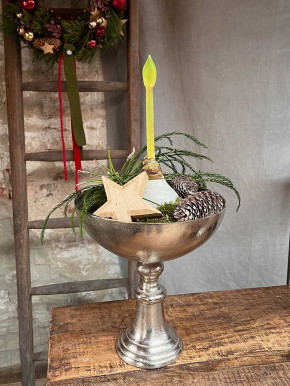 Amaryllis in Wachs schwarz auf Metallring