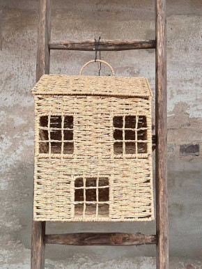 Korbhaus Sisalhaus mit 3 Fenstern Henkel H38