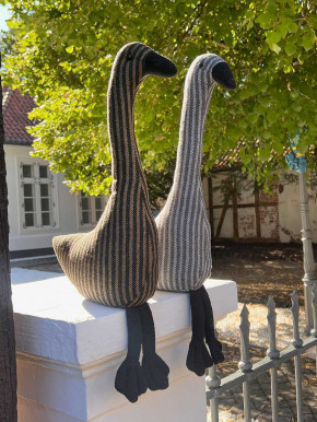 Türstopper Gans braun schwarz gestreift H42