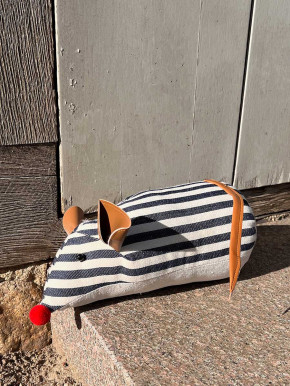 Türstopper Maus blau weiß gestreift H26