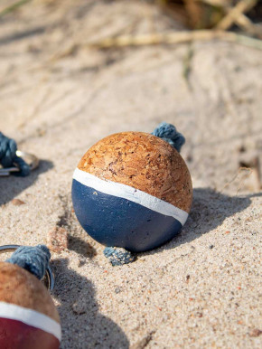 Schlüsselanhänger Kork Boje dunkelblau 10 cm