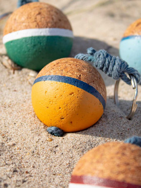 Schlüsselanhänger Kork Boje orange 10 cm