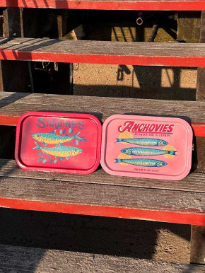 Batela Metalltablett rot Sardines 34 x 23