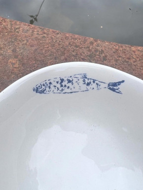 Mini Dipschälchen blauer Fisch links Batela D10