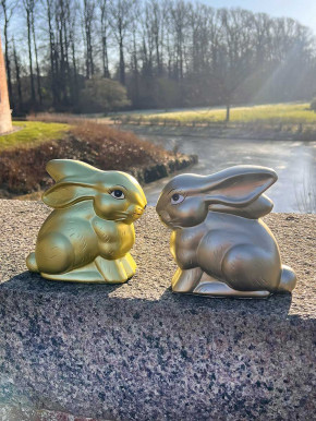 Bell'Arte Hase Osterhase metallic grün H16