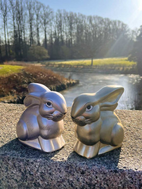 Bell'Arte Hase Osterhase metallic silber H16