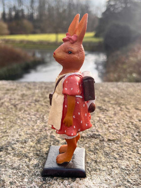 Bell'Arte Hasenschule Lehrer und 5 Schüler antik bemalt