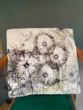 Bell'Arte Kissen beige Motiv Pusteblumen Baumwolle 45 x 45
