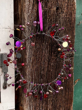 Bell'Arte Perlenring aubergine lila D16