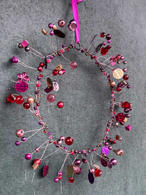 Bell'Arte Perlenring aubergine lila D16