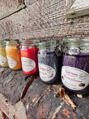 Candle Factory Baby-Jumbo Duft-Kerze im Weckglas Wildfeige Stearinkerze