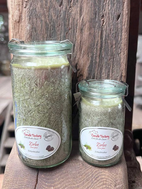 Candle Factory Baby-Jumbo Duft-Kerze im Weckglas Zirbe Stearinkerze