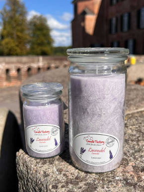 Candle Factory Baby-Jumbo Duft-Kerze im Weckglas Lavendel Stearinkerze