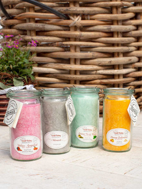 Candle Factory Mini-Jumbo Duftkerze im Weckglas Grüner Tee & Minze Stearinkerze