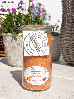 Candle Factory Mini-Jumbo Duft-Kerze im Weckglas Spicy Orange Stearinkerze