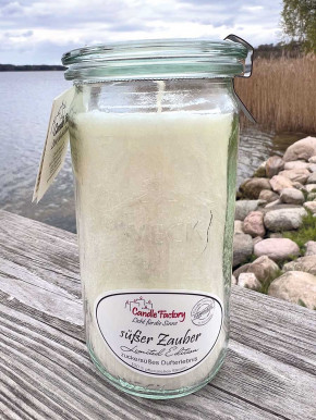 Candle Factory Mini-Jumbo Duftkerze im Weckglas Limited Edition süsser Zauber Stearinkerze