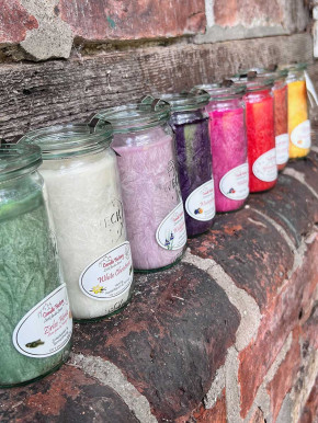 Candle Factory Mini-Jumbo Duft-Kerze im Weckglas Vanille Sandelholz Stearinkerze