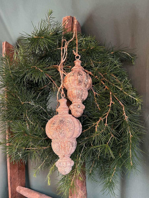 Countryfield Shabby Weihnachtsanhänger Gunnar grau L H25