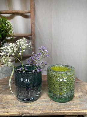 DutZ Collection Glas Vase Cylinder Galaxy Pine Bubble H10 D9