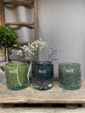 DutZ Collection Glas Vase Cylinder Galaxy Pine Bubble H10 D9