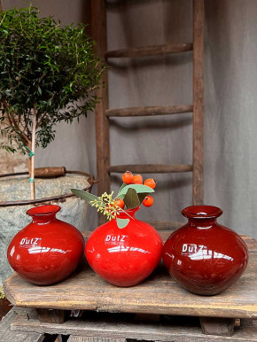 DutZ Collection bauchige Glas Vase Nadiel rot H11 D11