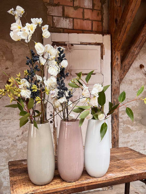 DutZ Collection Glas Vase Robert H27 D14 weiss