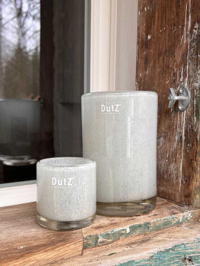 DutZ Collection Glas Vase Cylinder lichtgrau H15