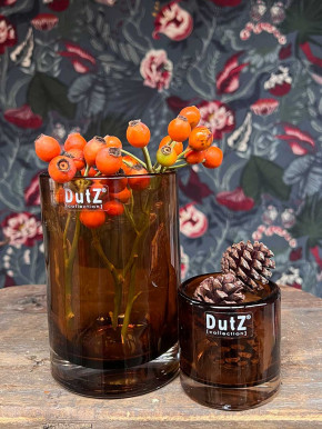 DutZ Collection Glas Vase Cylinder amber H15