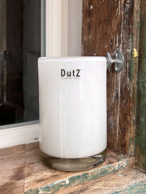 DutZ Collection Glas Vase Cylinder weiß H15