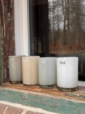 DutZ Collection Glas Vase Cylinder weiß H15