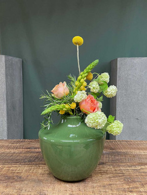 DutZ Collection Glas Vase Zlatko H22 D23 olivgrün