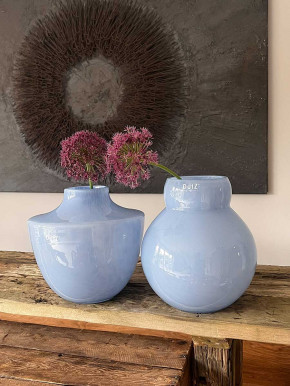 DutZ Collection Glas Vase Bolki H24 D21 babyblue