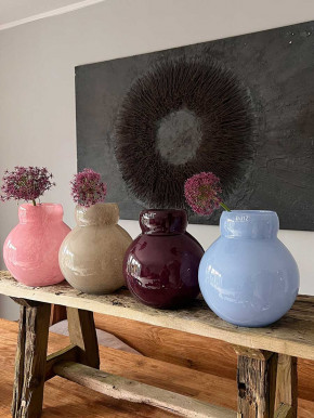 DutZ Collection Glas Vase Bolki H24 D21 babyblue