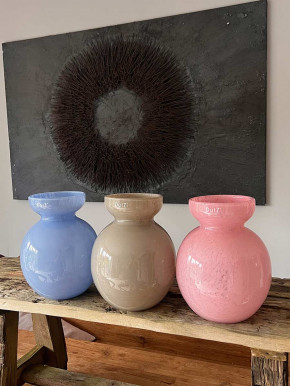 DutZ Collection Glas Vase Tsjutka H26 D19 babyblue