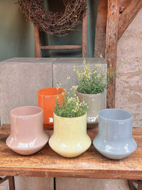DutZ Collection Glas Pot Bara taupe H24 D24