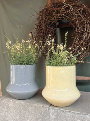 DutZ Collection Glas Pot Bara ivory H24 D24