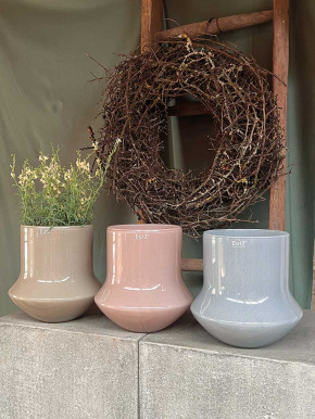 DutZ Collection Glas Pot Bara taupe H24 D24