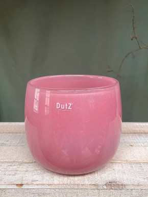 DutZ Collection Glas Pot Übertopf Vase Windlicht bauchig H18 D20 fuchsia
