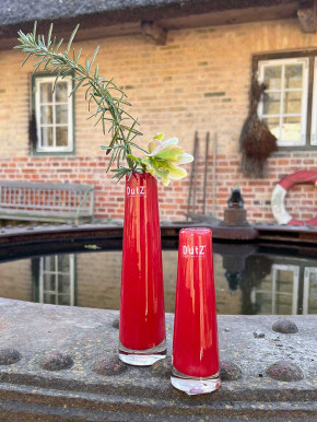 DutZ Collection Glasvase Solifleur H15 D5 rot