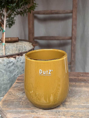 DutZ Collection Übertopf Vase Barrel olivgrün H13 D10