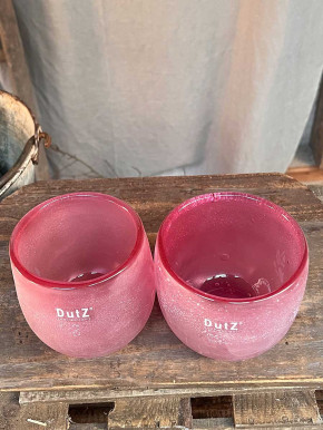 DutZ Collection Glas Übertopf Vase Hurricane Diva Antic fuchsia H10 D10