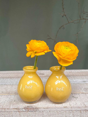 DutZ Collection bauchige Glas Vase Nadiel yellow gelb Mini H10 D8