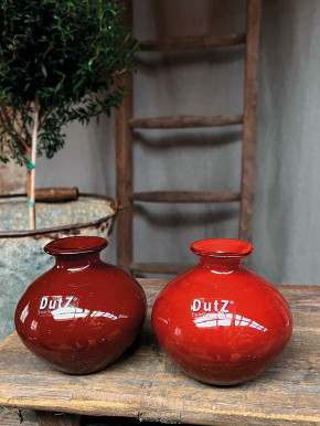 DutZ Collection bauchige Glas Vase Nadiel rotbraun H11 D11