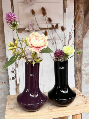 DutZ Collection Glas Vase Marco H19 D12 schwarz