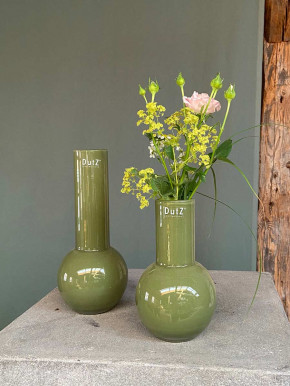 DutZ Collection Glas Vase Masa H25 D11 olivgrün